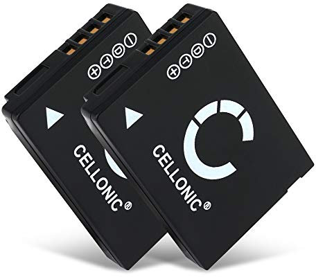 CELLONIC, Battery for Camera compatible with Panasonic Lumix DMC-TZ7, DMC-TZ10, DMC-TZ35 (3.7V, 890mAh) 2 Pieces