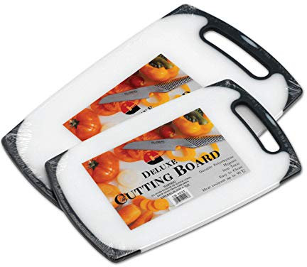 Grunwerg Deluxe Non-Slip Cutting Board, White, 15 x 25 x 1.25 cm
