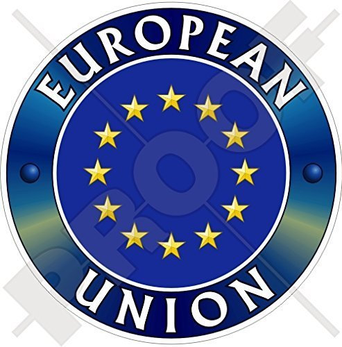 Europa EUROPÄISCHE UNION Flagge Abzeichen EU 100mm Auto & Motorrad Aufkleber, Vinyl Sticker