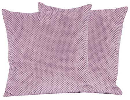 PremiumShop321 2er Pack Kissenhülle 40x40 Altrosa Kissenbezug mit Noppen Struktur Serie Piano