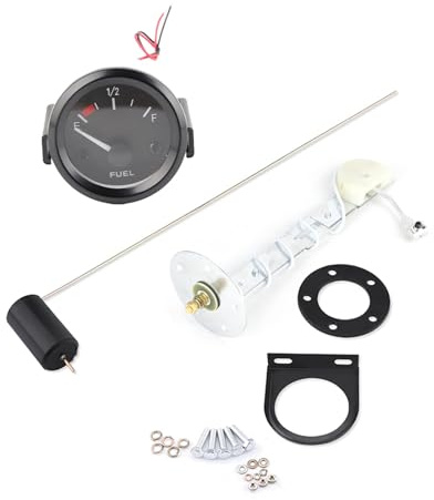 Indicador de nivel de combustible para coche Universal de 52 mm Indicador de nivel de combustible digital LED E-1/2-F con sensor de combustible