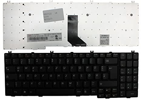 Power4Laptops Tedesco Nero Tastiera Sostitutiva per Portatili Compatibile con Lenovo Essential G550