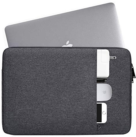dealcase 17-17.3 Inch Laptop Sleeve Case, Water-Resistant, Canvas, Unisex, Dark Gray, Modern, Portable, Laptop Transportation and Protection