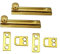 QCAA Solid Brass Surface Bolt, 3, Polished Brass, 2 Pack, Made in Taiwan