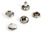 Redxiao Rivets en Cuir, 100 Rivets Rapides, Rivets à Double Capuchon 8 x 8 mm, Rivets de Maroquinerie, Clous en Cuir, Clous en métal pour(Silver)