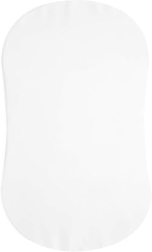 Halo® Sleep Bassinest® Anpassungsblatt - Weiß | 100% Baumwolle ausgestattet für Flex, Essentia & Premier -Bettbettmatratze | Unisex HOGGLASS Hüllkurve Design | Weicher, atmungsaktives Premium -Stoff