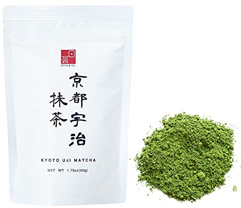 Ocha & Co. Kyoto Uji Matcha - Ceremonial Grade - Japanese First-Harvest Matcha Green Tea Powder, Traditionally Stone-Milled, 50g.