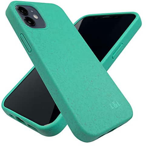 LOAM & LORE Biodegradable Phone Case for iPhone 12 Mini, Plastic Free Eco Friendly Phone Case, Plant Based Compostable iPhone 12 Mini Case, Premium Zero-Waste Phone Cover (Mint)