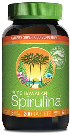Nutrex, Pure Hawaiian Spirulina, 200 vegane Tabletten, 3000mg Spirulina je Dosis, Glutenfrei, Sojafrei, GMO frei, Geschmacksneutral
