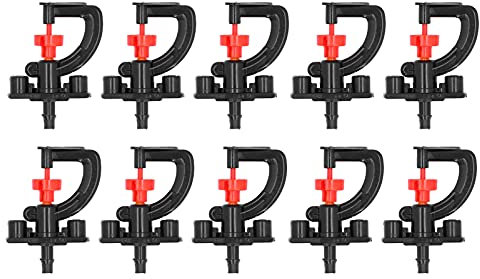 Haofy Kit de Riego por Goteo para Invernadero, 10 Juegos, Tipo de Refracción, Sistema de Riego Automático para Plantas, Rociador, Rociador Giratorio en Miniatura Tipo G, Lanzador de Rociadores