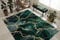 rugsx Exklusiv Emerald Teppich Glamour – Stilvoll, Marmor-Design Flaschengrün/Gold 80x150 cm Modern Teppich für Wohnzimmer