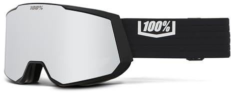 100% SNOWCRAFT XL Goggle Black w/HiPER® Silver Mirror