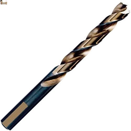 BricoLoco.com HSS-G HSS Metal Drill Bit Box of 5 Drill Bits 13 mm Self-Centering 135 ° Cutting Angle Non-Slip Cylinder Handle High Industrial Performance (13 mm Diameter)