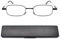Mcoorn Kleine Lesebrille für Unterwegs mit Etui für Damen Herren, Taschen Lesehilfe Flach Tragbar, Dioptrien +3.5