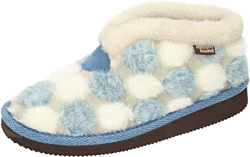 Manitu Damen 340049-55 Hausschuh, hellblau, 38 EU
