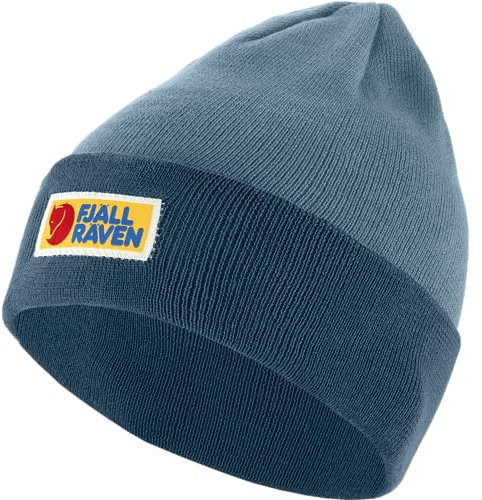 Fjallraven 78141-534-543 Vardag Classic Beanie Hat Unisex Indigo Blue-Dawn Blue Größe OneSize