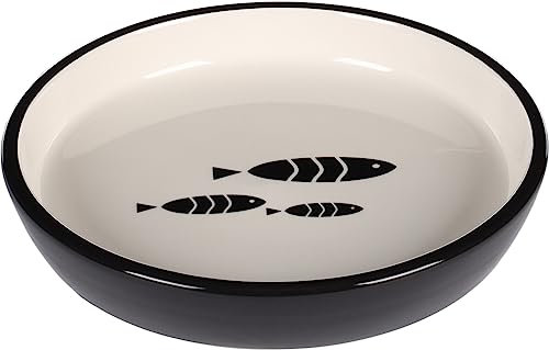 Flamingo Gamelle pour Chats Sardi - Gamelle Antidérapante Multi-usages pour Animaux de Compagnie - 250ML - cermamique - La gamelle va au Lave-Vaisselle