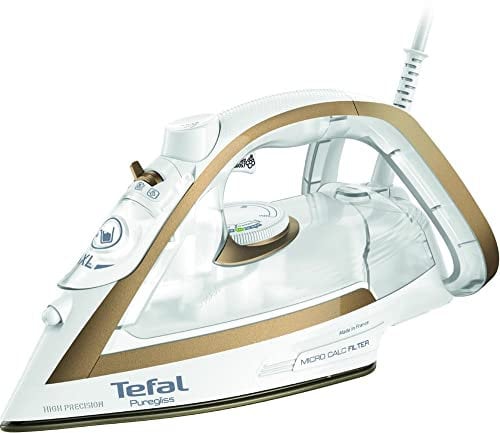 Tefal Plancha de vapor Puregliss FV8042 Filtro Micro-Calc, apagado automático, 2900 W