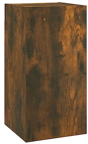 vidaXL Meuble TV Armoire Basse Centre de Divertissement Armoire Média Salon Salle de Séjour Intérieur Chêne Fumé 30,5x30x60 cm Bois d'Ingénierie