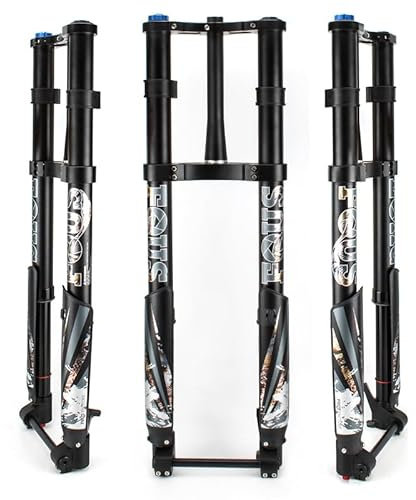 TS TAC-SKY 26x4.0 e-Bike vélo de Neige Double épaule Fourche inversée 170mm réglage du Rebond de Voyage VTT Suspension pneumatique Grosse Fourche Boost 15 * 150