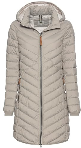 camel active Damen Steppmantel mit Fischgrat-Muster