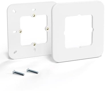 Refoss Placche a Parete per Scatola 503, Placche per Interruttori Compatibile con Refoss Termostato WiFi, Contiene Due Placche e Viti, 12CM×12CM, Bianco
