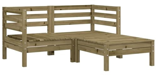 vidaXL Gartensofa 2-Sitzer, Outdoor Sofa mit Latten-Design, Gartencouch Modular, Gartenmöbel Gartengarnitur Sitzgruppe, Kiefernholz Imprägniert