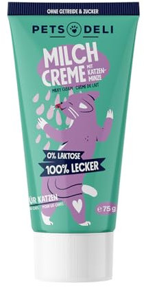 Pets Deli Milchcreme Snack Pastete für Katzen ohne Zucker und Gluten 12x75g
