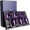 COOKY.D Tritan Verres À Vin De Couleur Plastique 425ml/15 Oz Long Tige Verrerie Multicolore Incassable Drinkware Mariage Housewarming Cadeau Pour Vin Blanc Rouge,Set De 6 Violet