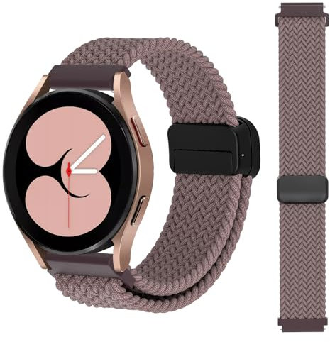 Syxinn 20mm Nylon Bracelet pour Samsung Galaxy Watch 4/4 Classic 46mm 42mm, Watch 7 40mm 44mm/Watch 6/6 Classic 43mm 47mm/Watch 5/5 Pro 45mm, Galaxy Watch Active 2 Bracelet élastique pour Femme Homme