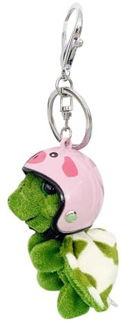 Porte-clés Tortue En Peluche - Pendentif Mignon Animal De Dessin Animé, Tortue De Mer Avec Chapeau, Décoratif Vert, 9×6×3CM