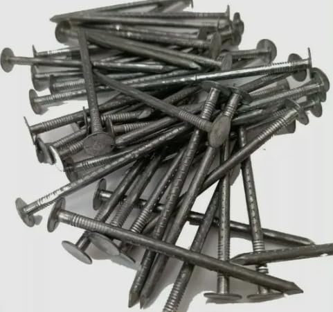 Aluminium Clout Nails 70mm x 3.75mm Roofing Nails Aluminium Large Head Roofing Felt Clout Nails Rustproof Aluminium Clout Nail, Roofing Felt Clout Nails, Roofing Felt Nail Tacks Sheds - 25 Nails