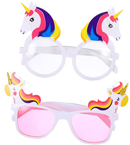ANDRESLAD 2 Stück Einhorn Brille Party Versorgung Party Brille Cosplay Geburtstags Brille Party Einhörner Brille Einhörner Brille Requisite Requisite Brille Geburtstags