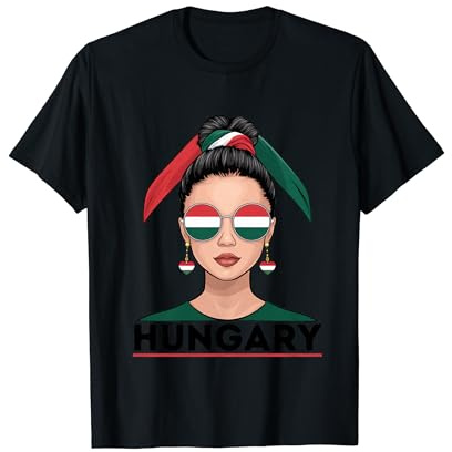 Ungarn Mädchen Frau Flagge Ungarn Trikot 2024 T-Shirt