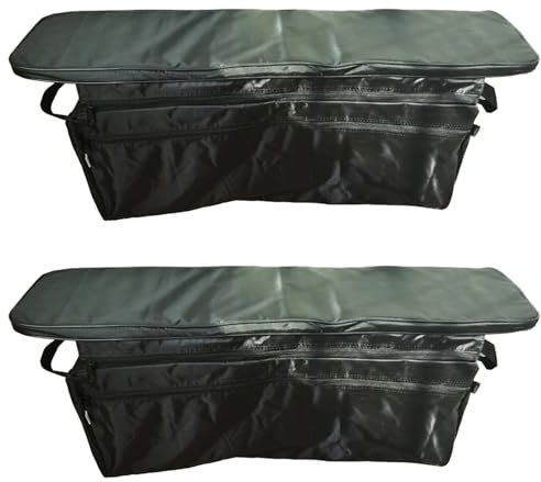 BUUNHI Boat Seat Canoe Dinghy Fishing Boat Inflatable Boat Under Seat Storage Bag with Padded Seat Cushion Kayak Accessories(2 Piece)