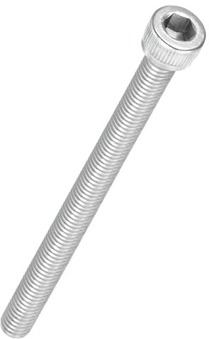 Kozelo 5Pcs Vis à Tête Cylindrique à Six Pans Creux - [M6-1 x 80mm] Acier Inoxydable 304 Entièrement Fileté à Entraînement Hexagonal pour Moteur Électrique, Remplacement du Moteur, Argent