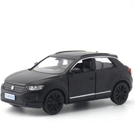 DUEVEL 1:36 Für Volkswagen T-ROC SUV Legierung Auto Modell Mini Fahrzeug Modell Simulation Spielzeug Geschenk Druckgussmodelle Motorfahrzeuge(Schwarz)