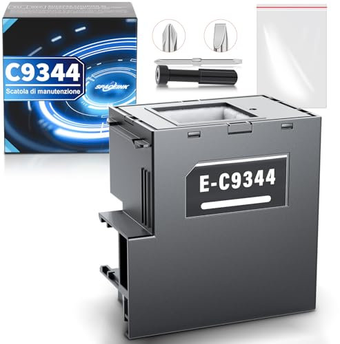 Spaceink C9344 Wartungsbox kompatibel mit Epson WorkForce WF-2910DWF WF-2930DWF WF-2950DWF WF-2810DWF, Expression Home XP-4200 XP-3200, EcoTank ET-2830 ET-2840, Wartungsbox C9344