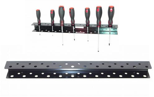 Tweezers Tool Organizer - Workbench Edge Screw Organizer, Wall Mounted Screwdriver Storage Rack | Metal File Suitable for Garage Workshop Organization Hammer Holder Wall Mount Screwdriver Holders