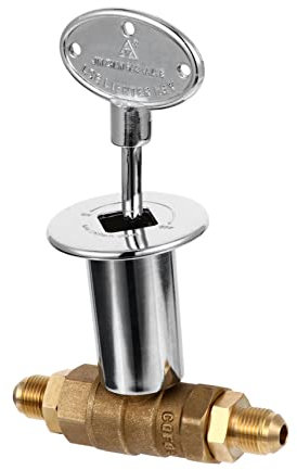 BESPORTBLE Vanne Arrêt Gaz Cuivre Avec Raccord Npt Et Clé Pour Brasero Vanne à Bille Quart De Tour Pour Gaz Naturel Kit Pour Foyer Extérieur