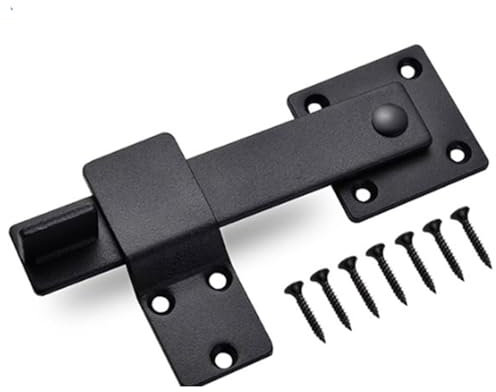 6 Flip Gate Latch Lock, Heavy Duty Barn Door Lock Flip Fence Gate Latch for Sliding and Swing Open Door, Outdoor Gate, Shed, Garage, Yard