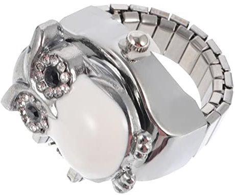 FRCOLOR Fingeruhr Mit Eulenmuster Retro-ringuhr Kleine Dekorative Uhr Kreative Geschenkuhr Langlebig Und Praktisch Sicher Und Komfortabel Leicht Zu Kombinieren Passt in Ihren Alltag