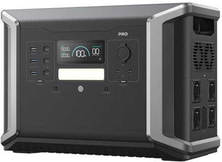 Dabbsson Tragbare Powerstation 2150Wh, 2400W (3600W Boost) LiFePO4 Akku, 4000 Zyklen, App-Steuerung, 1800W AC-Eingang, 1200W Solarladung, Notstromversorgung für Zuhause & Outdoor (2150Wh)