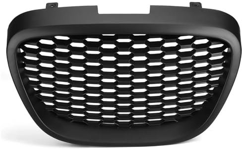 Capó Parrilla De Malla para Seat para Leon MK2 1P para Altea para Toledo Mk3 2004-2007 2008 2009 Parrilla Delantera Tipo Panal Rejilla Malla Parrilla Parachoques Delantero(Negro Mate)