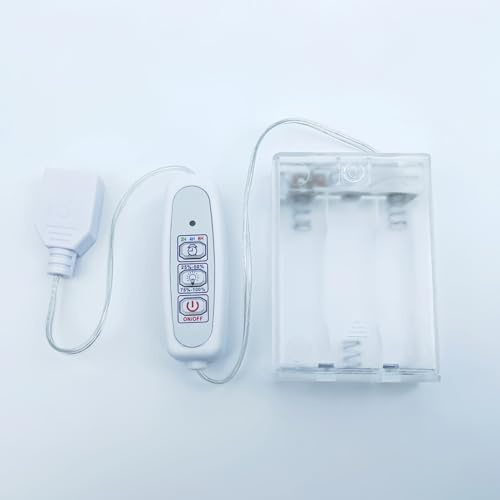 FLAGMEE Batterie portable avec minuterie pour panneaux néon, batterie USB 5 V pour brancher, cycle d'arrêt automatique de 2/4/8 heures, programmer la minuterie, économiser de l'énergie