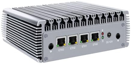 PeeliCeeli Firewall Appliance Mini PC 4x2.5 Gb I226-V LAN, J4125 Processor, Micro computer Router HD VGA Dual Display, OPNsense, AES-NI, SATA, USB3.0, SIM Card Slot, Barebone NO RAM NO SSD