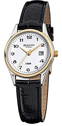 Regent Damenuhr F834 Leder Schwarz