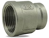 Manchon réduit femelle/femelle en inox 316 - Ø A: 1'' | Ø B: 3/4''