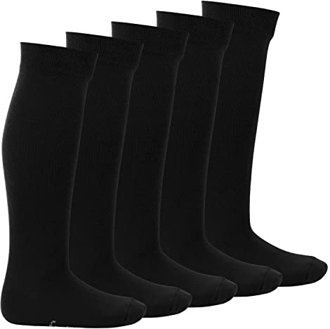 Footstar EVERYDAY! 5 Paar Kinder Kniestrümpfe Lange Socken für Mädchen & Jungen Basic Kindersocken kniehoch