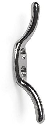 Cleat Hook 75mm Metal Polished Chrome Window Roman Blind Curtain Tie Back Wall